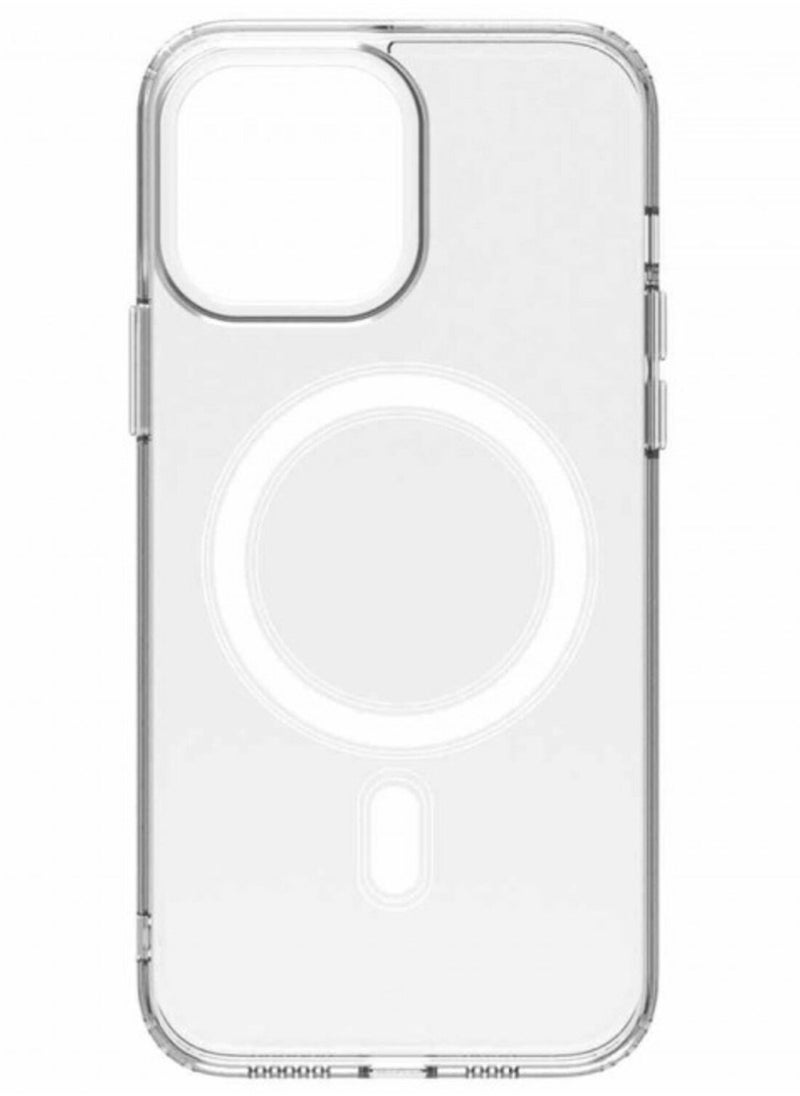 Case Cover Clear for iphone 15 PRO MAX with Support Magsafe Charger Charging Thin Shockproof and Transparent Non-yellow Case