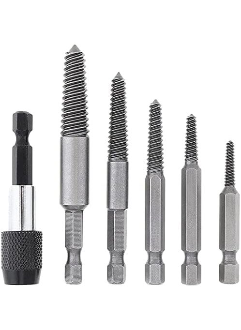 NityaEcommerce nitya 5Pcs Screw Extractor Set Hand Tools Damaged Broken Bolt Remover Easy out Spiral Screw Extractor Set for Retrieving Small Objects  - Image 4