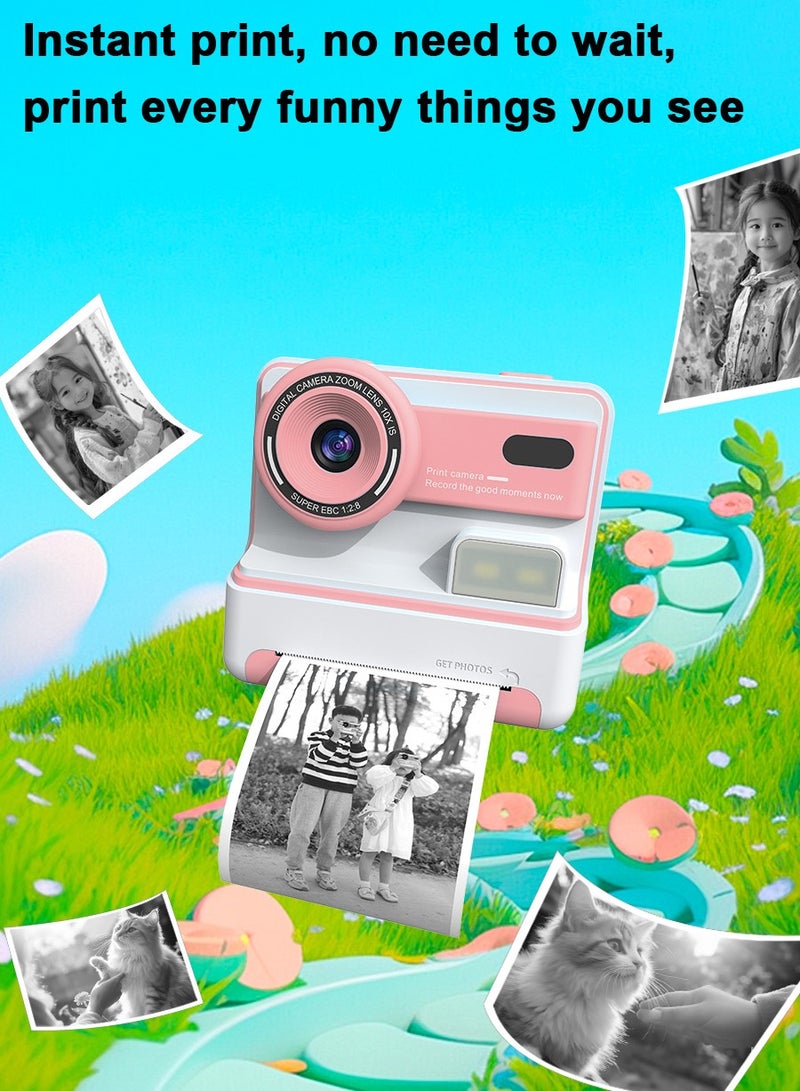 XiuWoo Instant Camera for Children Mini Thermal Printing Camera 32 TF Card Display 2.4 inch 1080P HD Video Photo 36MP Dual Camera 2 rolls included - Image 2