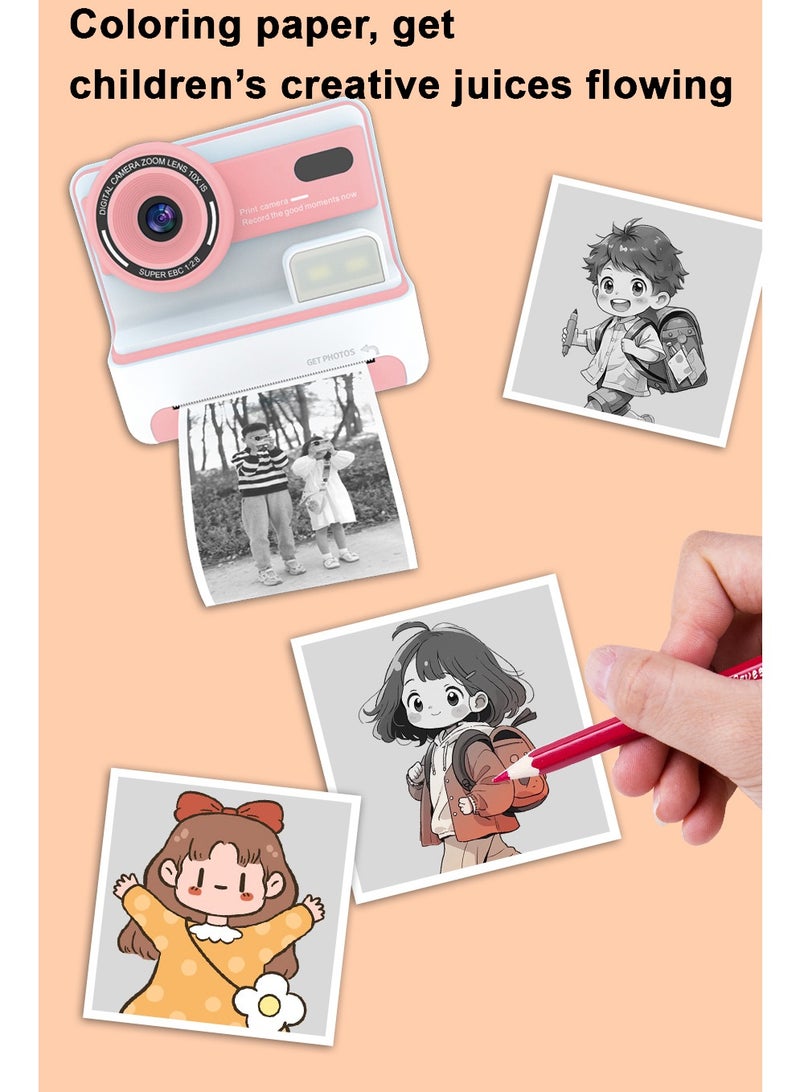 XiuWoo Instant Camera for Children Mini Thermal Printing Camera 32 TF Card Display 2.4 inch 1080P HD Video Photo 36MP Dual Camera 2 rolls included - Image 5