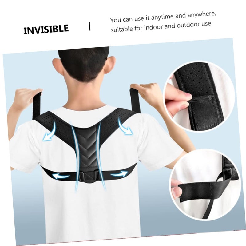 Men Back Posture Corrector Lumbar Support Brace Hunchback Corrector Breathable Mesh Size 24X19X2cm - Image 5