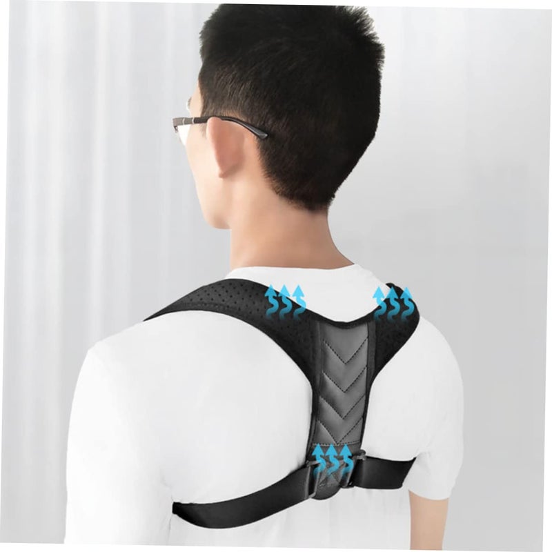 Men Back Posture Corrector Lumbar Support Brace Hunchback Corrector Breathable Mesh Size 24X19X2cm - Image 4