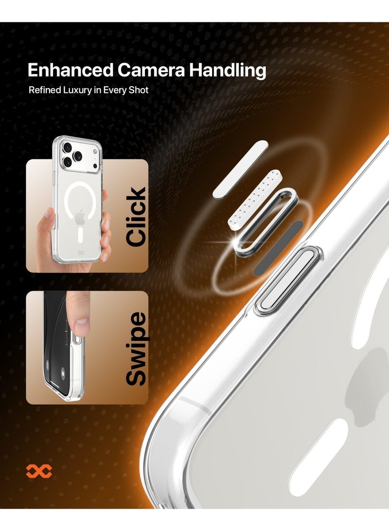 INFINYTY iPhone 17 Pro Max Premium Clear Case with Camera Control Button– Crylex Transparent MagSafe Compatible, Crystal Clear with Effective Anti-Yellowing Technology, Mil. Grade Drop Protection, Scratch-Resistant, Slim Fit, Raised Edges - Image 2
