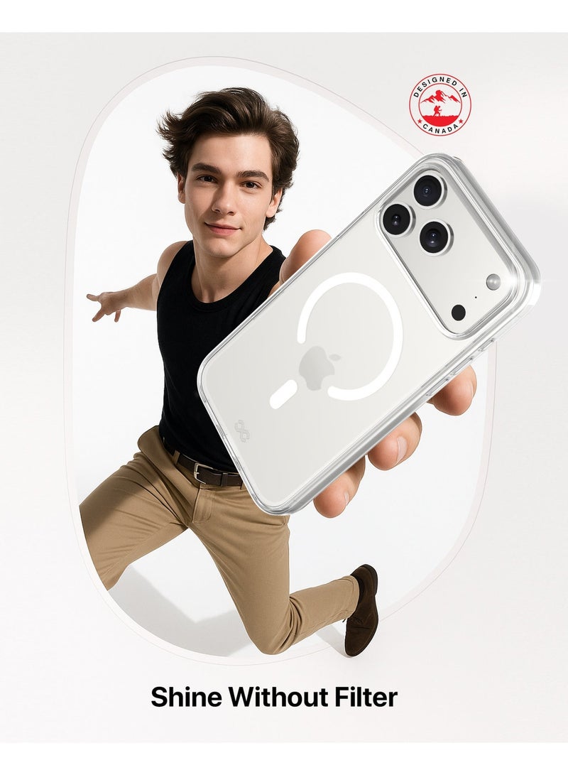 INFINYTY iPhone 17 Pro Max Premium Clear Case with Camera Control Button– Crylex Transparent MagSafe Compatible, Crystal Clear with Effective Anti-Yellowing Technology, Mil. Grade Drop Protection, Scratch-Resistant, Slim Fit, Raised Edges - Image 4