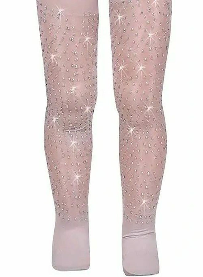 Ghils Girls' Crystal Embroidered Tights