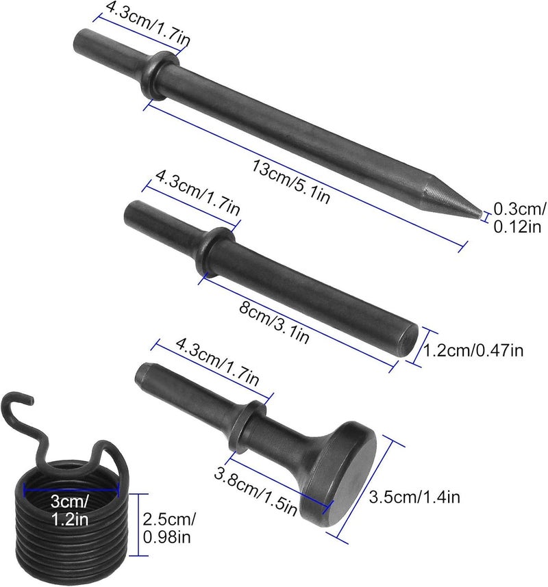 FengWu 8 Piece Air Chisel Set Pneumatic Chisel Air Hammer Punch Chipping Bits Tool - Image 2