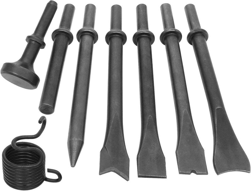 FengWu 8 Piece Air Chisel Set Pneumatic Chisel Air Hammer Punch Chipping Bits Tool - Image 5