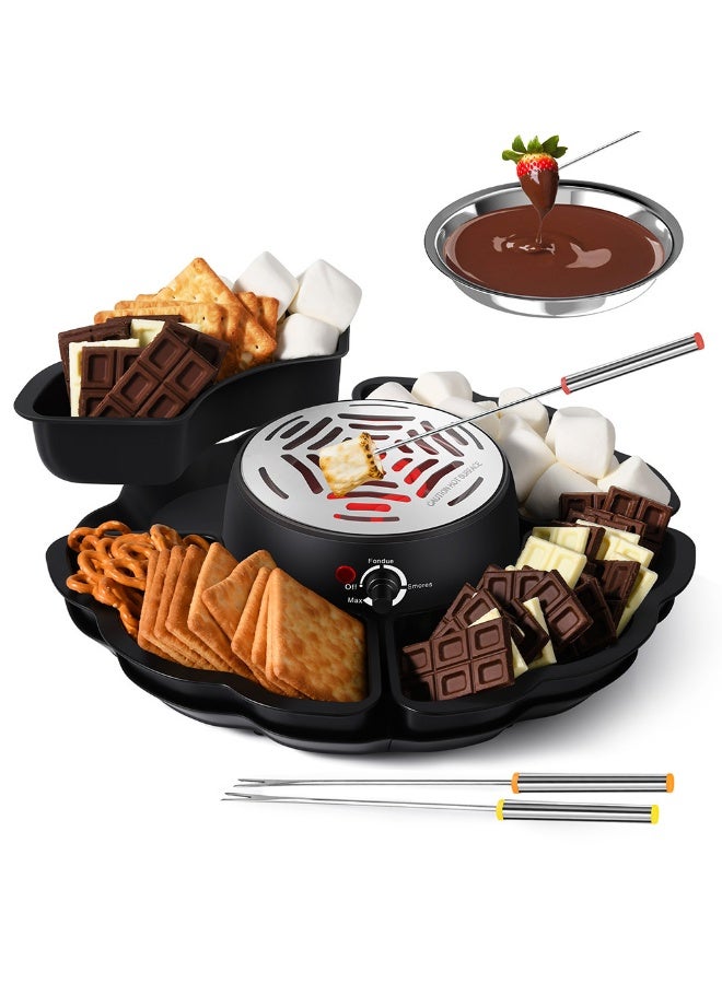 NANAO Tabletop Indoor - Flameless Electric Marshmallow Roaster – 4 Detachable Trays & 4 Roasting Forks – Gift Set & Date Night Idea. Movie Night Supplies & Housewarming Gift - Image 3