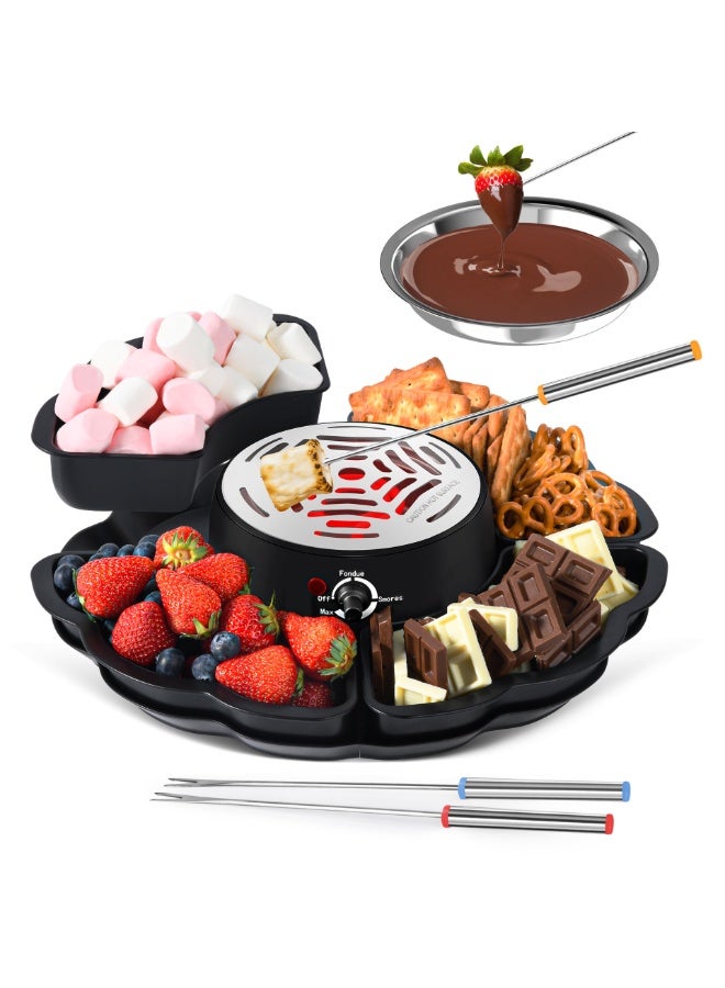 NANAO Tabletop Indoor - Flameless Electric Marshmallow Roaster – 4 Detachable Trays & 4 Roasting Forks – Gift Set & Date Night Idea. Movie Night Supplies & Housewarming Gift - Image 1