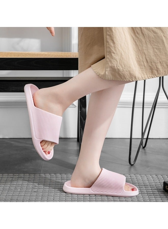 GGEROU Women House Slippers Thick Platform Bathroom Home Slippers Women Men Fashion Soft Sole Indoor House Pool Slides Summer Sandals Pink - Image 2
