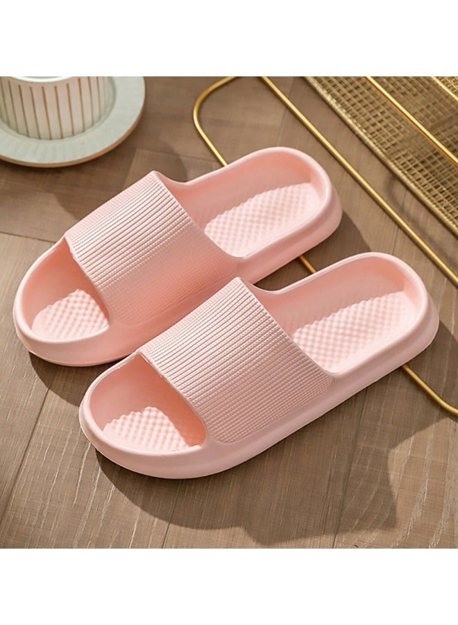 GGEROU Women House Slippers Thick Platform Bathroom Home Slippers Women Men Fashion Soft Sole Indoor House Pool Slides Summer Sandals Pink - Image 5