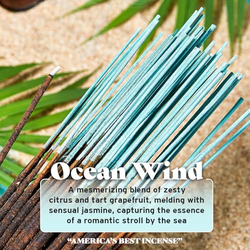 Wild Berry Incense Sticks - Ocean Wind - Invigorating Citrus Scent with Jasmine - Hand Dipped in The USA (100 Count) - Image 3
