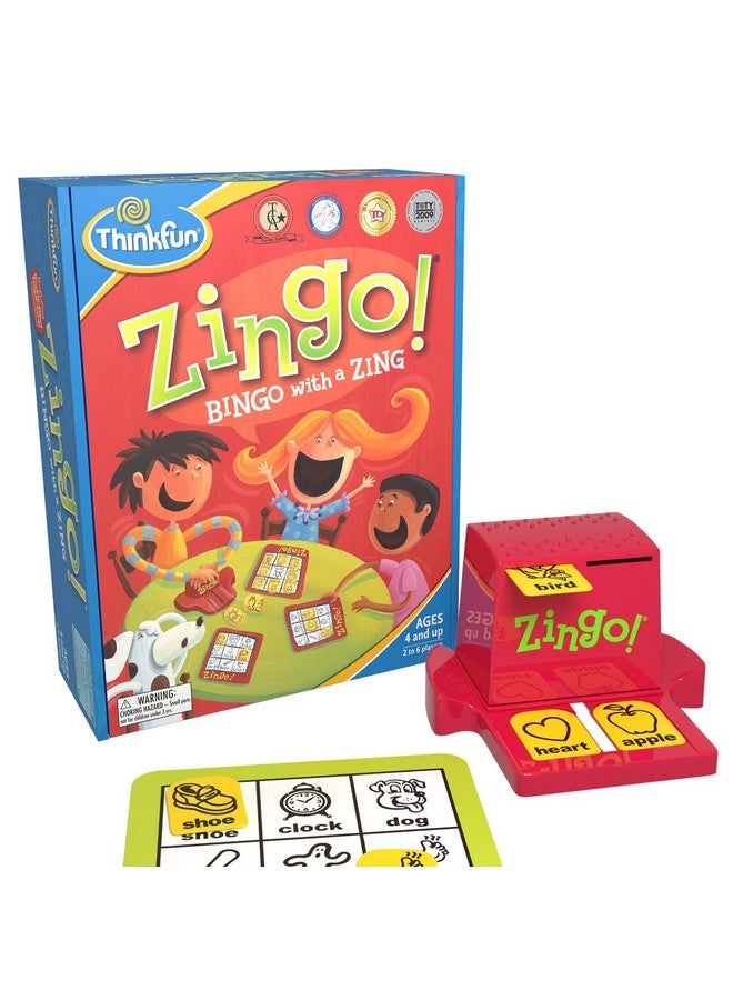 thinkfun لعبة زينغو بينغو من ثينك فن - لعبة حائزة على جوائز لرياض الأطفال للأطفال قبل القراءة والقراء الصغار من عمر 4 سنوات وما فوق - واحدة من أكثر ألعاب الطاولة شعبية للأولاد والبنات وآبائهم (97700) - Image 1