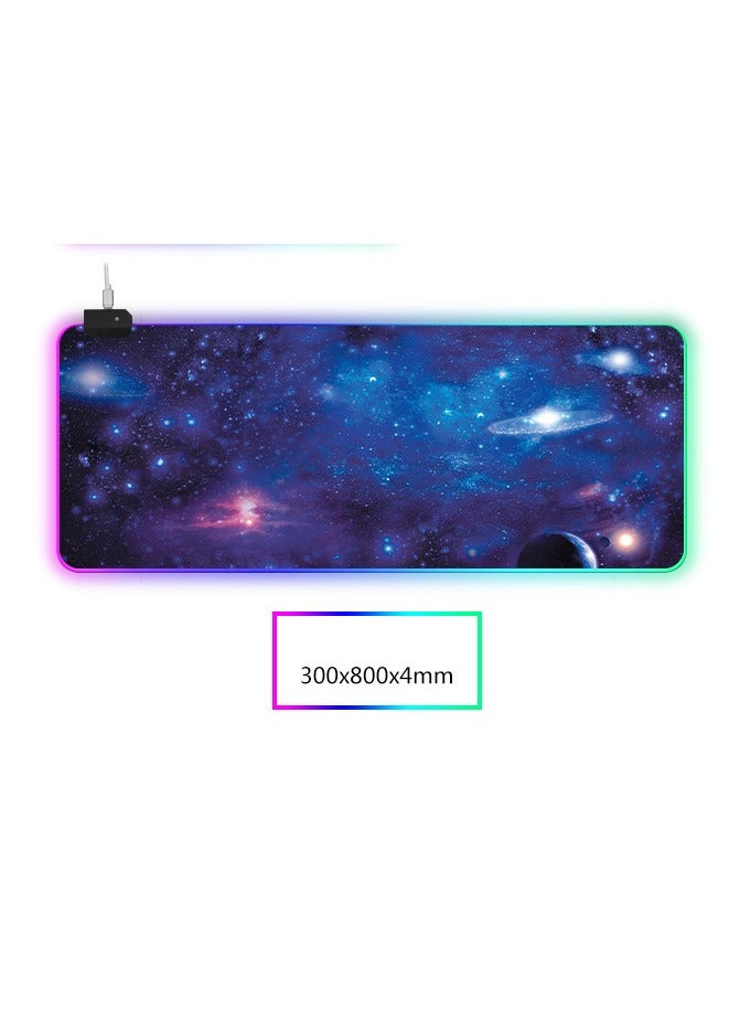 Mouse Pad Anti Slip Large Mouse Pad Universe Starry Sky Mouse Pad 300 * 800 * 4mm - Image 1