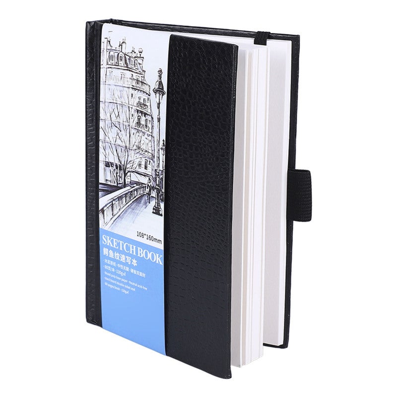 Watercolor Journal: Acid-Free Paper Hard Cover - Elastic Band Bookmark Ribbon Sketchbook for Artists Students Beginners Home Art Creation - Image 1