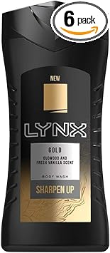 Lynx Gold Body Wash And Shower Gel For Men And Women Long Lasting Fresh Oudwood And Vanilla Fragrance Dermatologically Tested Bulk Pack 6 x 250ml - Image 1