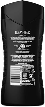 Lynx Gold Body Wash And Shower Gel For Men And Women Long Lasting Fresh Oudwood And Vanilla Fragrance Dermatologically Tested Bulk Pack 6 x 250ml - Image 2