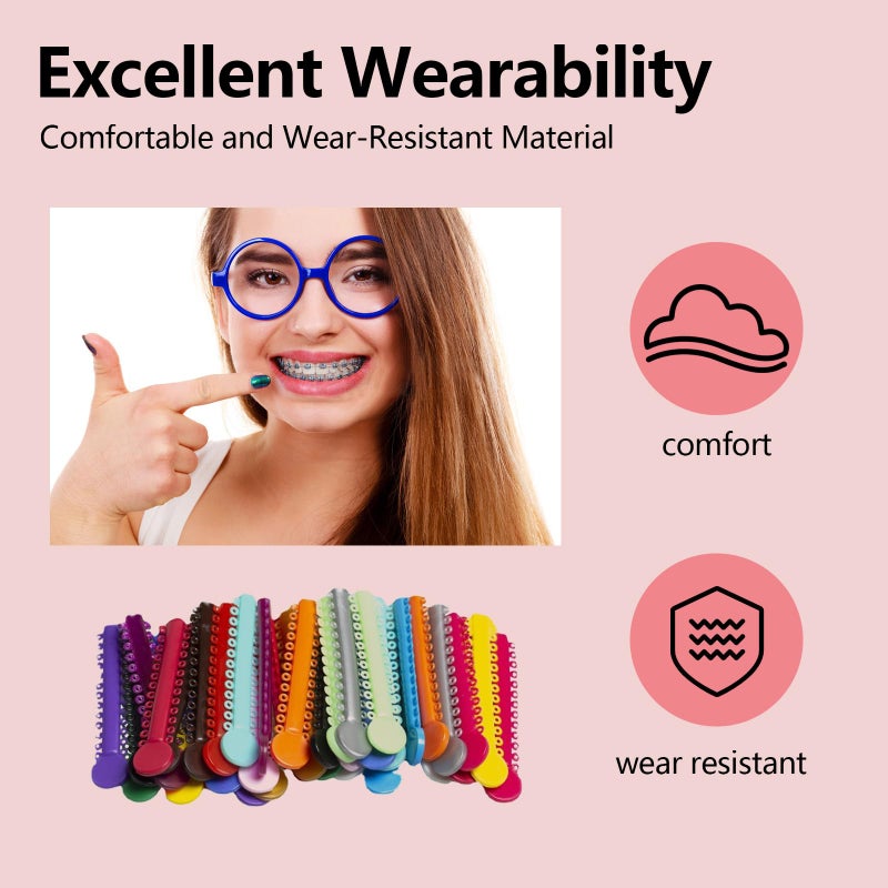 YAFIYGI أربطة لتقويم الأسنان مجموعة تغيير لون الأقواس 1040 قطعة - Image 2