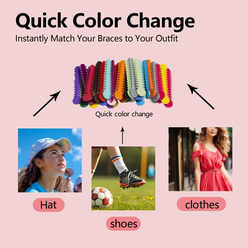 YAFIYGI أربطة لتقويم الأسنان مجموعة تغيير لون الأقواس 1040 قطعة - Image 5