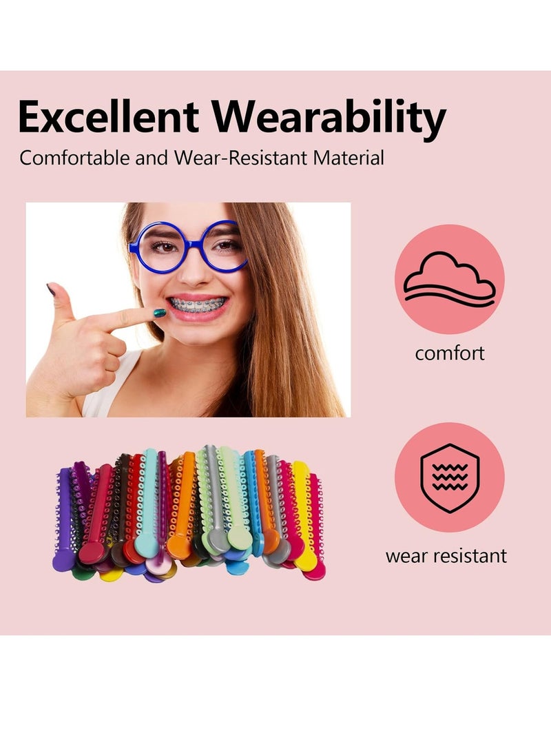 YAFIYGI - Ligas para Brackets Ortodoncia Orthodontic Braces Color Changing Kit Dental Ligature Ties for Brackets Change Braces Color Easily DIY Braces Color Kit 1040pcs - Image 1