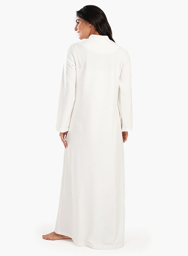 Carina Off White Stand Collar Nightgown  - Image 3