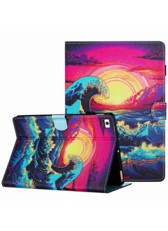 Case Cover For iPad mini 5 / 4 / 3 / 2 / 1 Painted Pattern Stitching Smart Leather Tablet Case Waves