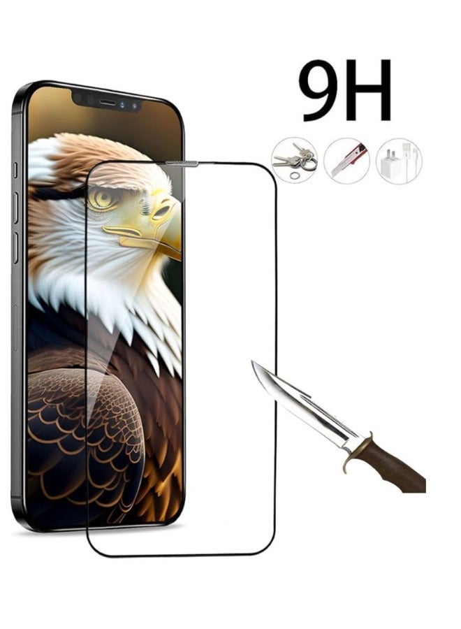 Ceramic screen protector for iPhone 14, anti-breakage and anti-scratch, with high clarity, maximum protection for the screen from scratches and breakage