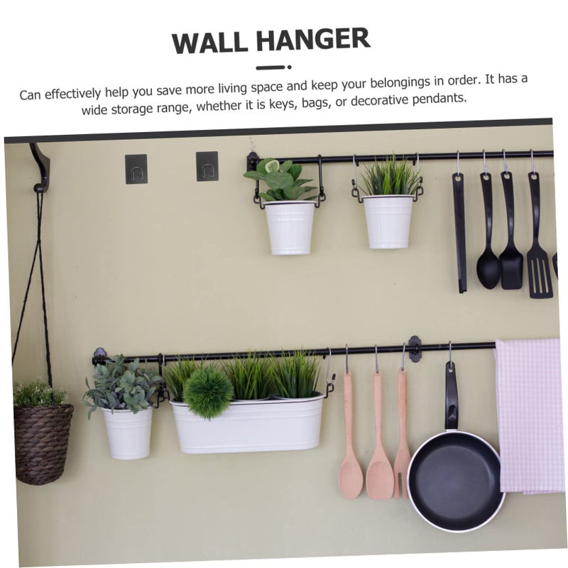 4pcs Heavy Duty Stainless Steel Wall Hooks Punch Design For Coat Towel Kitchen Bathroom - Image 3