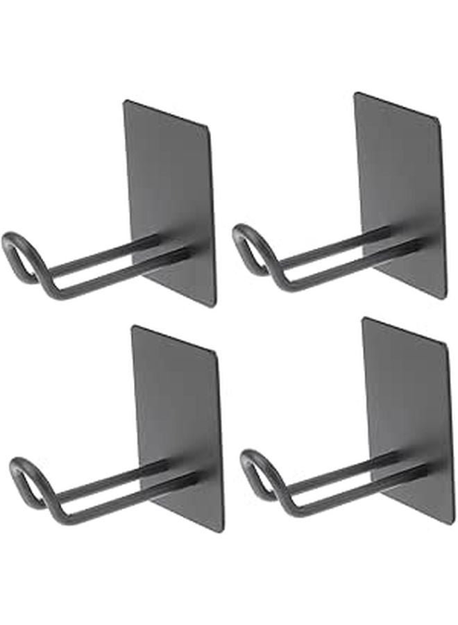 4pcs Heavy Duty Stainless Steel Wall Hooks Punch Design For Coat Towel Kitchen Bathroom - Image 1