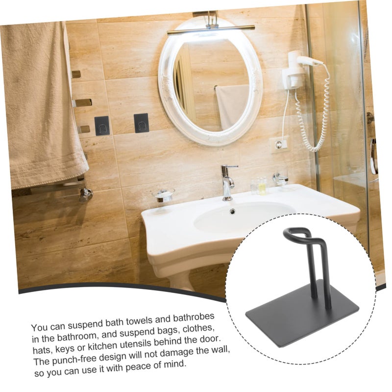 4pcs Heavy Duty Stainless Steel Wall Hooks Punch Design For Coat Towel Kitchen Bathroom - Image 5