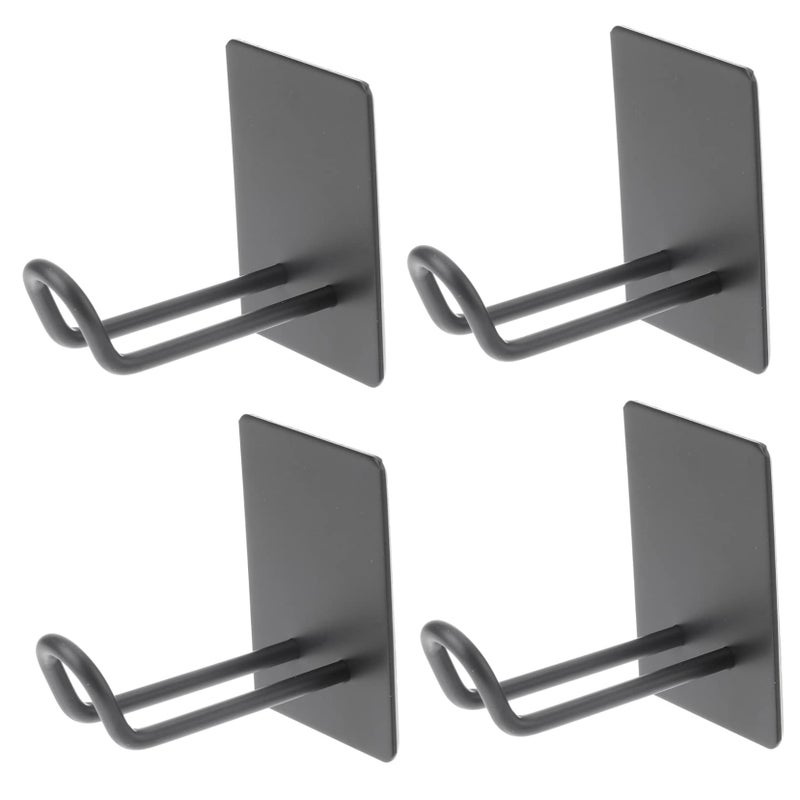 4pcs Heavy Duty Stainless Steel Wall Hooks Punch Design For Coat Towel Kitchen Bathroom - Image 2