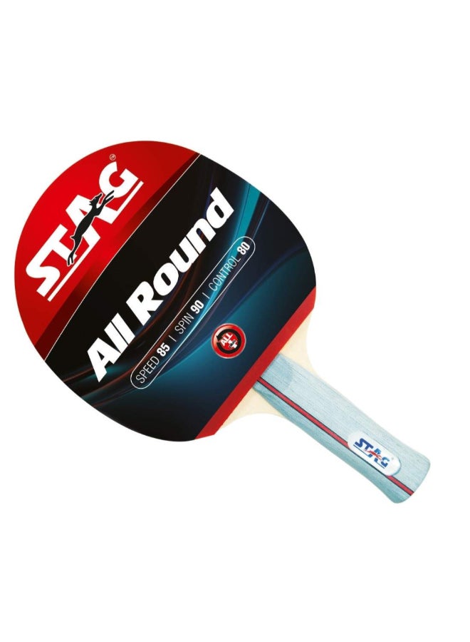 مضرب تنس طاولة بمقبض مريح ودوران قوي شامل لجميع الاستخدامات متعدد الألوان 2.5 × 18 × 28.7 سم TTRA-120