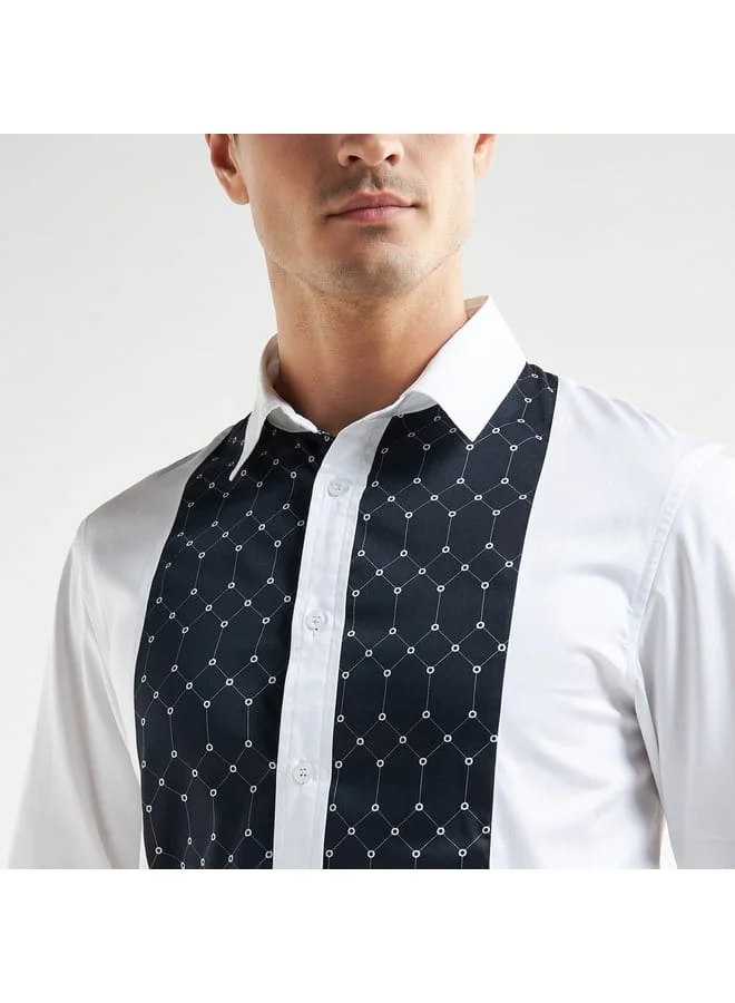 Splash FAV Dress Shirt with Printed Panel