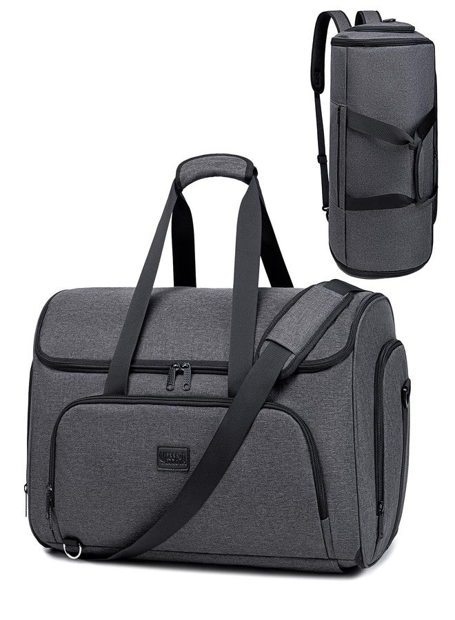 Vessgra Garment Bags for Travel 58L Garment Bags Duffle Bag for Travel Convertible Carry On Garment Duffle Bag 4 in 1 Foldable Suit Bag with Shoes Compartment for Men Women Weekender，Dark Grey - Image 1
