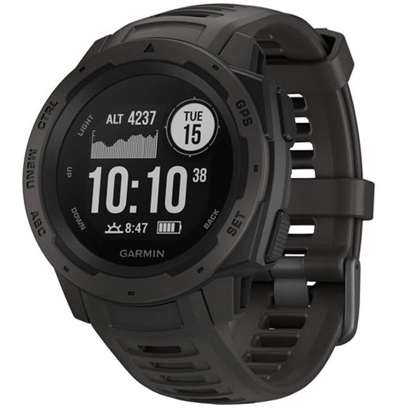 Garmin Instinct, Rugged Outdoor Watch with GPS, Features Glonass and Galileo, Heart Rate Monitoring and 3-Axis Compass, Graphite - Image 2