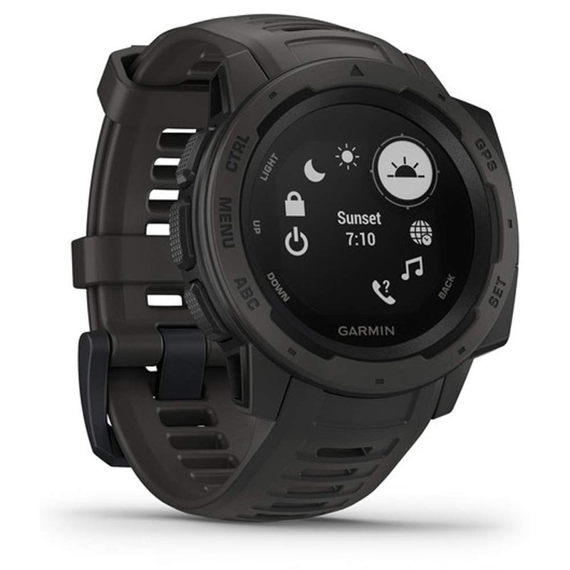 Garmin Instinct, Rugged Outdoor Watch with GPS, Features Glonass and Galileo, Heart Rate Monitoring and 3-Axis Compass, Graphite - Image 4