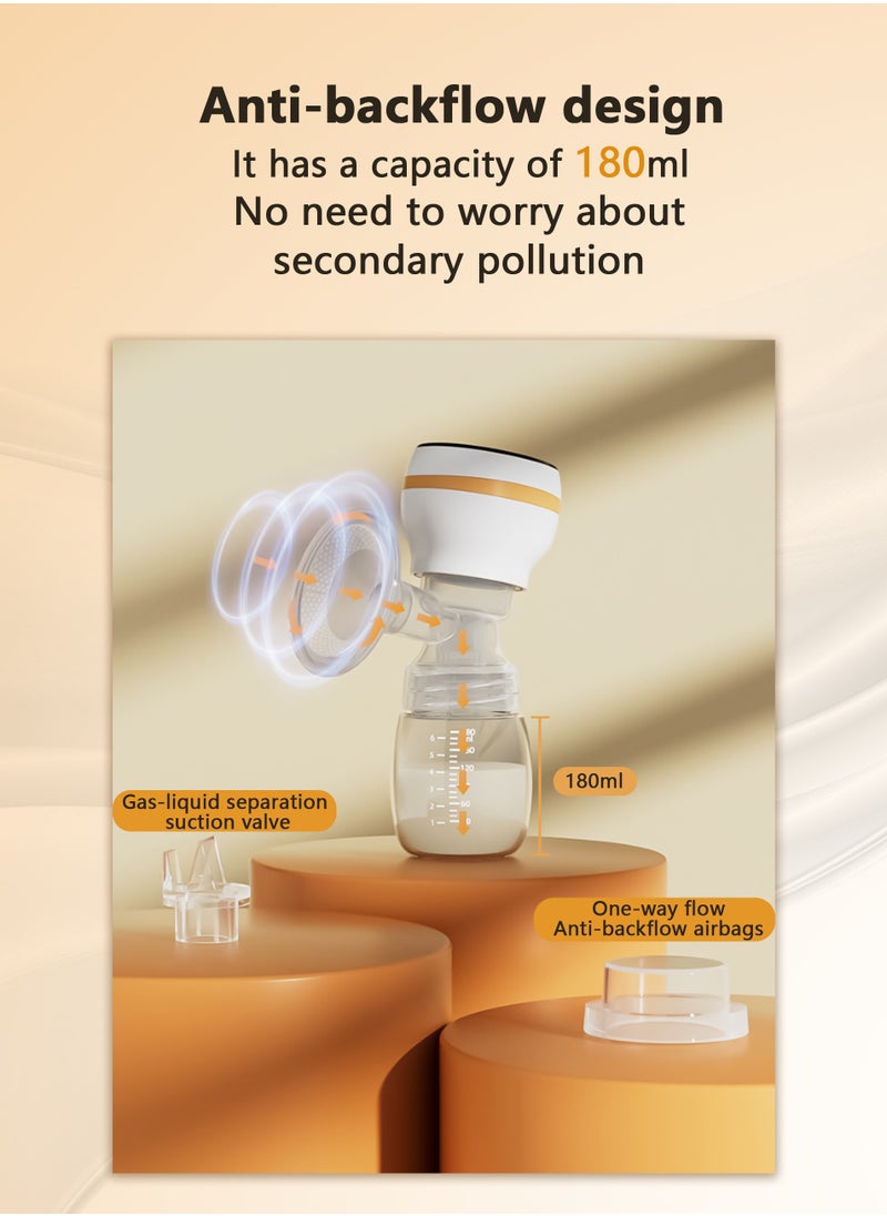 Generic - Electric Wireless Wearable Low Noise & Hands-Free Breast Pump with 1 PP Storage Bottle, 4 Modes, 9 Levels of Adjustment, High Frequency Micro Vibration Massage, Pain-Away, Efficient Pumping - Image 1