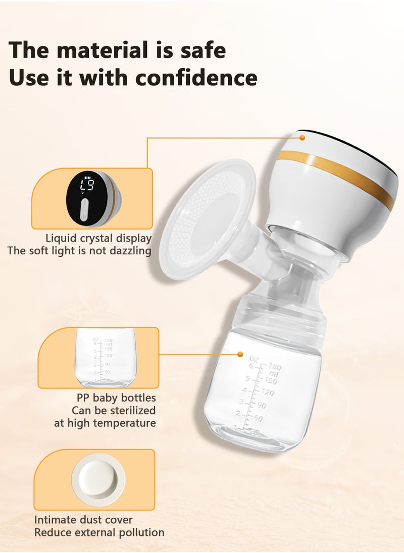 Generic - Electric Wireless Wearable Low Noise & Hands-Free Breast Pump with 1 PP Storage Bottle, 4 Modes, 9 Levels of Adjustment, High Frequency Micro Vibration Massage, Pain-Away, Efficient Pumping - Image 1