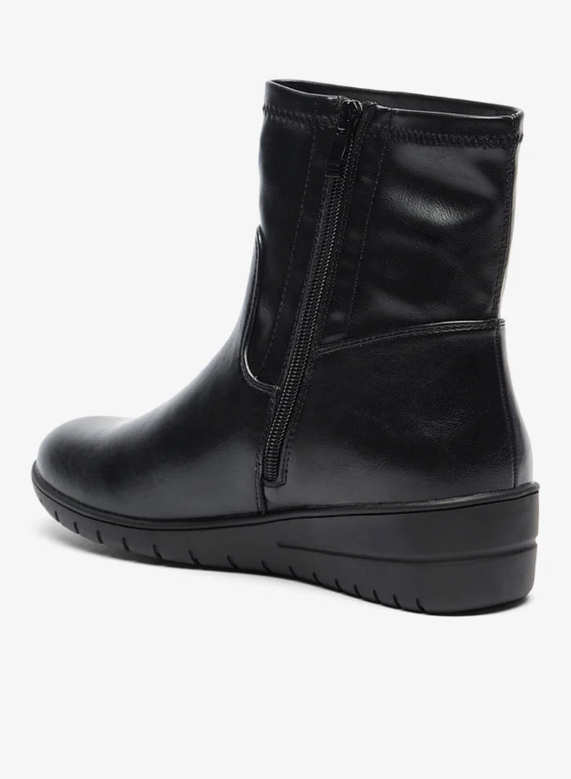 لو كونفورت أحذية نسائية بكعب إسفيني وسحاب للإغلاق