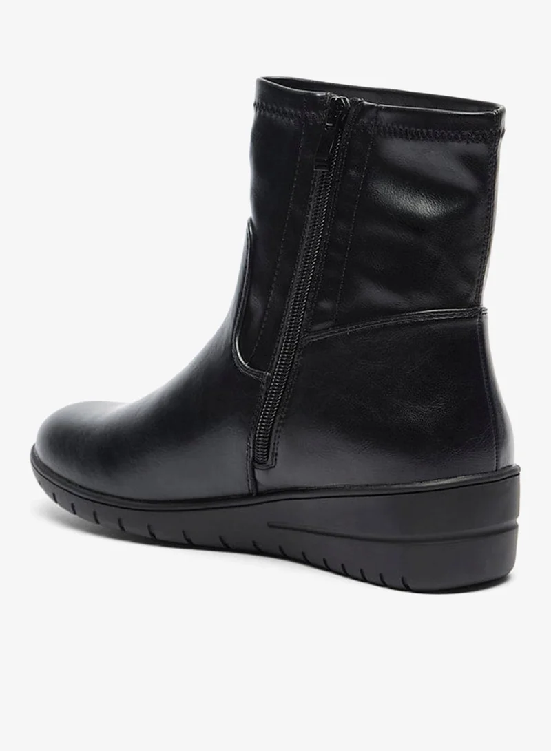 لو كونفورت أحذية نسائية بكعب إسفيني وسحاب للإغلاق