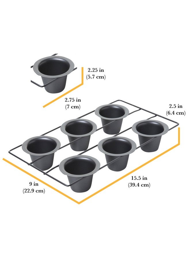 chicago metallic Chicago Metallic Professional 6-Cup Popover Pan, Heavy-Weight Aluminized Steel, Non-Stick Coating for Yorkshire Pudding and Muffins - Image 2