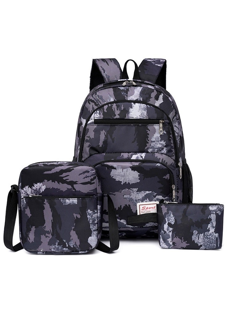 New Lightweight Casual Three-Piece Student Backpack Set 31*45*15cm - Image 1