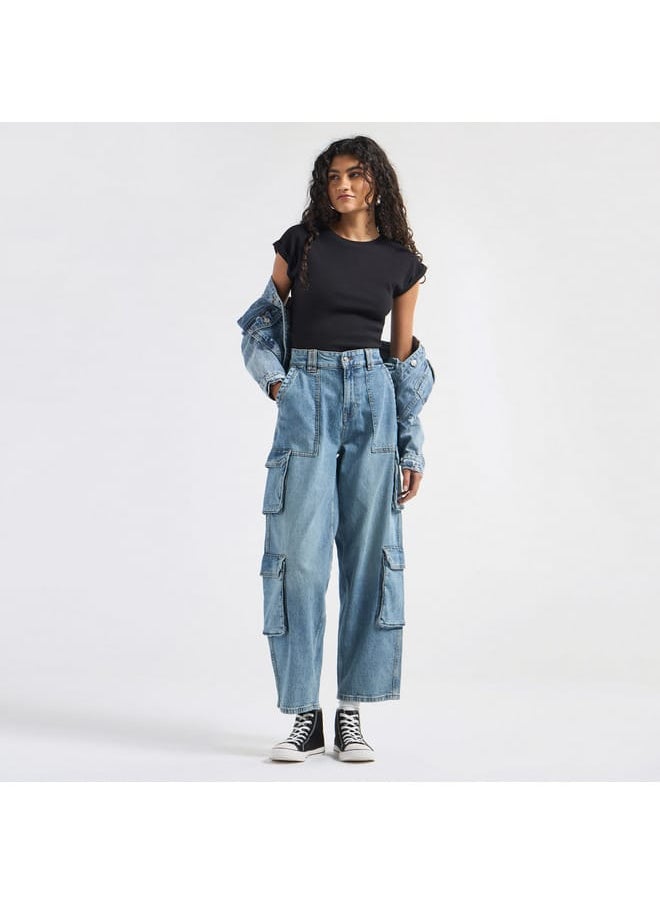 FAV Ribbed Crew Neck Bodysuit with Extended Sleeves  - Image 2