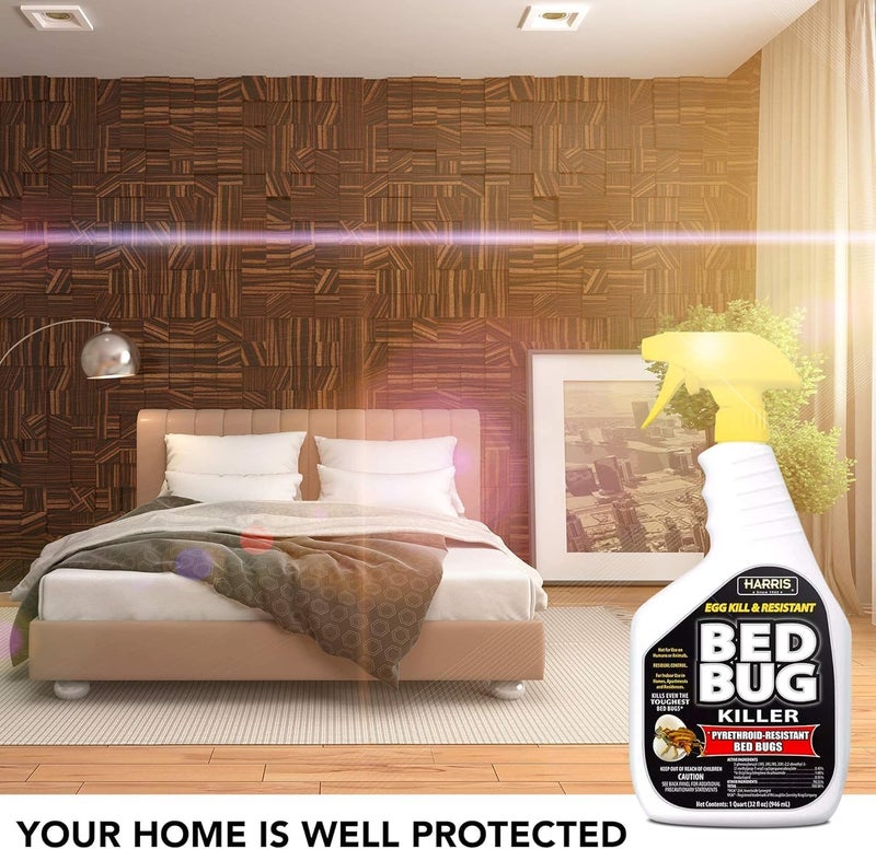 هاريس HARRIS White Label Bed Bug Killer, Liquid Spray with Odorless and Non-Staining Extended Residual Kill Formula (32oz) - Image 3