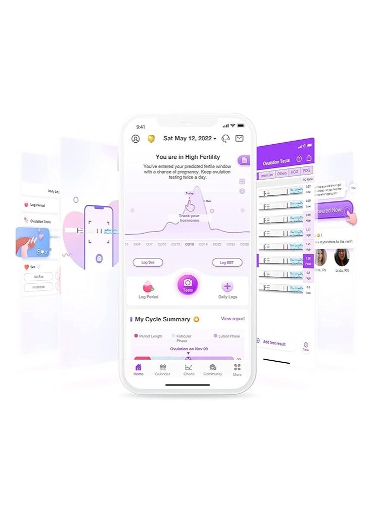 Easy@Home - Ovulation Fertility Test Predictor Kit 10 LH Strips Accurate Fertility Test for Women Ovulation - Image 1