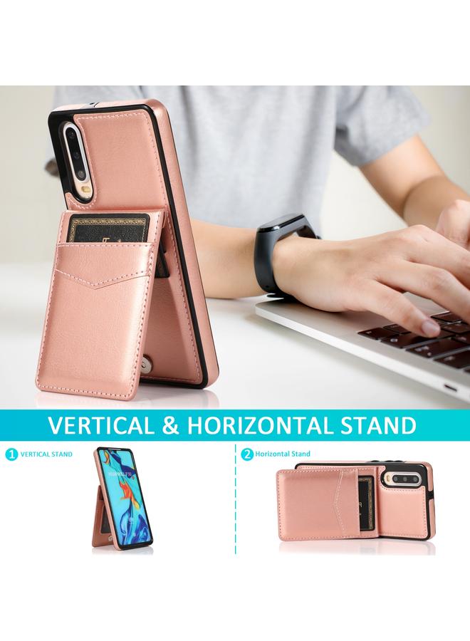 S-TOP Case For Huawei P30 Solid Color PC + TPU Protective Case with Holder & Card Slots - Image 4