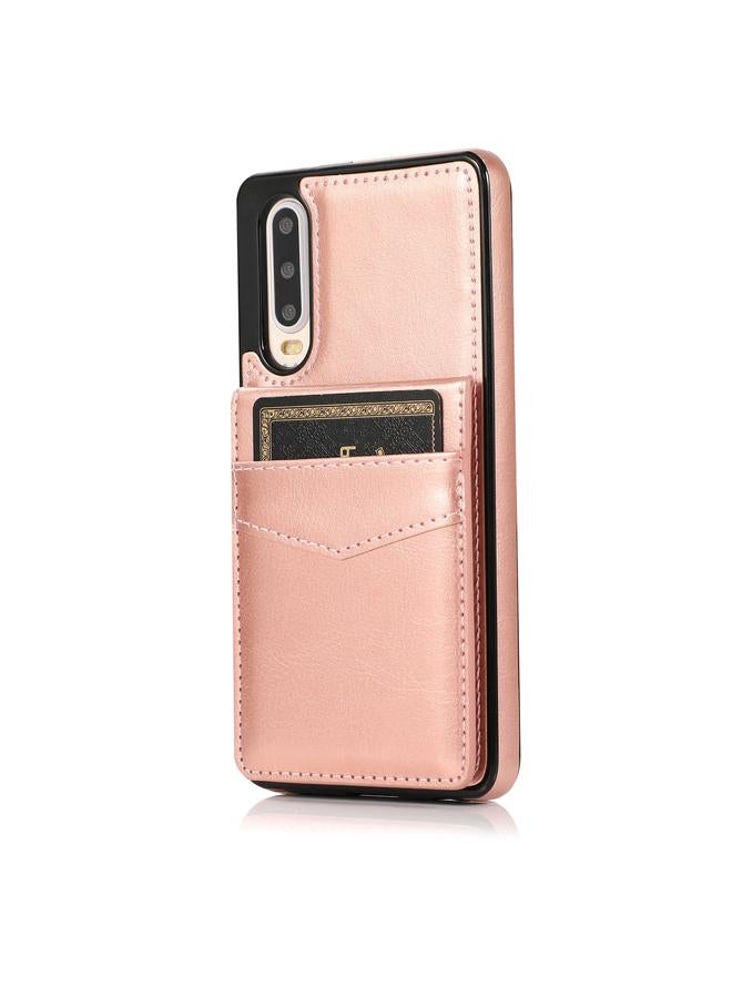 S-TOP Case For Huawei P30 Solid Color PC + TPU Protective Case with Holder & Card Slots - Image 2