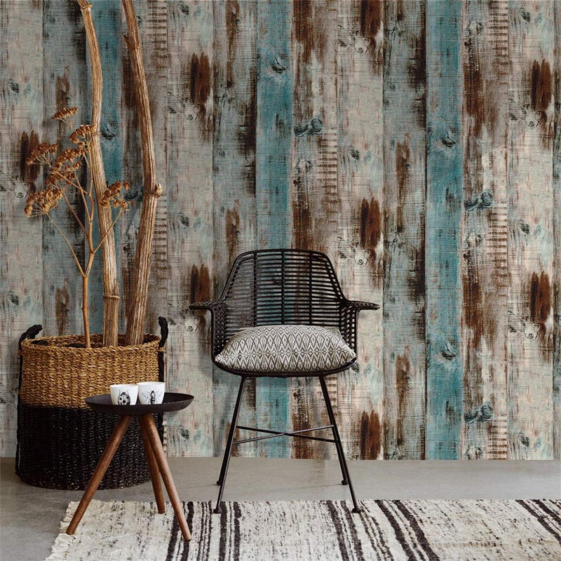 Orgrimmar 236" x 17.8" Wood Peel and Stick Wallpaper Self-Adhesive Removable Wallpaper Covering Decorative Stick Film Vintage Wood Panel Wallpaper Vinyl Decal Roll - Image 2