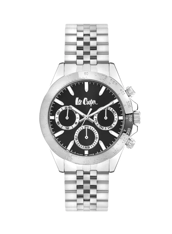 لي كوبر ساعة رجالية معدنية متعددة الوظائف ٤٣ مم
