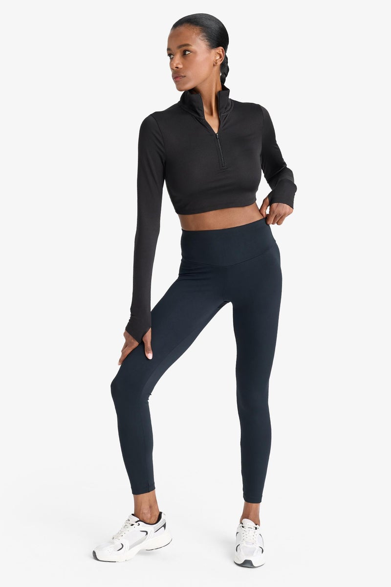 DeFacto Black Woman DeFactoFit High Waist Printed Stretchy Sports Leggings Casual - Image 2